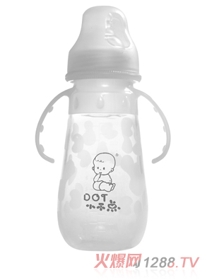 小不點(diǎn)牛媽媽系列寬口奶瓶帶手柄硅膠奶瓶