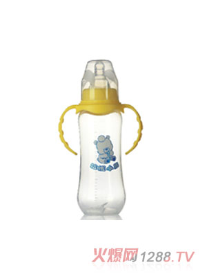 哈尼小熊標(biāo)口弧形PP奶瓶240ml