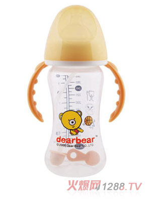 親親貝貝PP功學寬口自動奶瓶280ml+握把