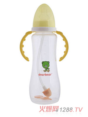 親親貝貝PP標準葫蘆自動奶瓶260ml+握把