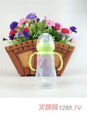 貝優(yōu)樂(lè)240ML硅膠奶瓶綠色