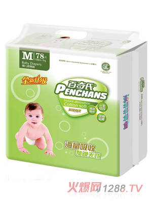 百奇氏特大包裝瞬吸棉柔升級版M78