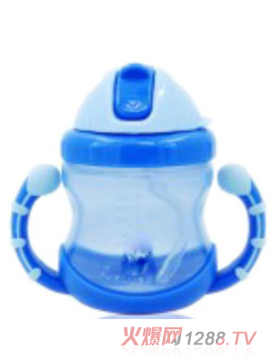 陽光兔210ML滑蓋訓(xùn)練吸管杯藍色