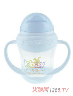 陽光兔企鵝吸管訓(xùn)練杯180ML淡藍色
