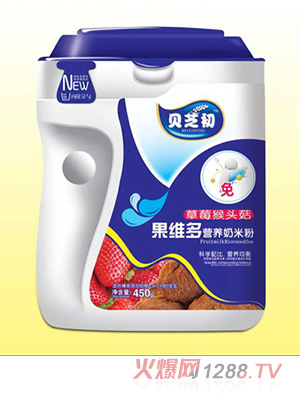 貝芝初草莓猴頭菇-果維多營(yíng)養(yǎng)奶米粉