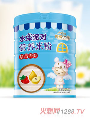 優(yōu)愛優(yōu)佳草莓雪梨水果派對米粉（聽裝）