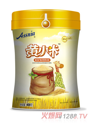 Assnia黃小米復(fù)合礦維多營養(yǎng)米粉罐裝