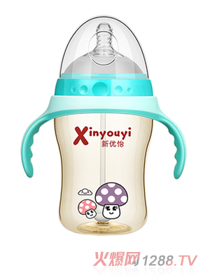 新優(yōu)怡超寬口PPSU奶瓶320ml 藍色