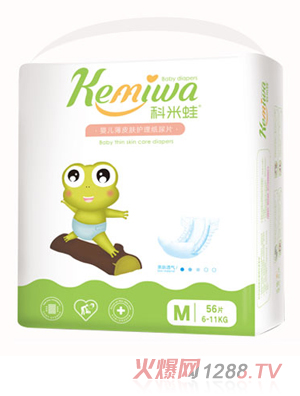 科米蛙嬰兒薄皮膚護理紙尿片M