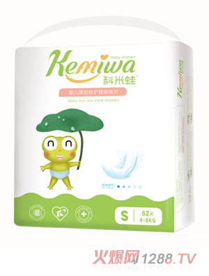 科米蛙嬰兒薄皮膚護理紙尿片S
