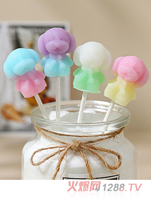 米唐たき動(dòng)物派對棒棒糖-小狗馬卡龍