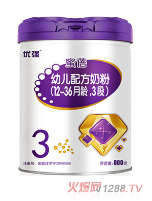 圣元優(yōu)強蜜蓓幼兒配方奶粉（12-36月齡，3段）800g