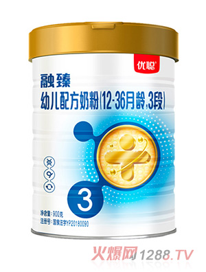 圣元優(yōu)聰融臻幼兒配方奶粉（12-36月齡，3段）900g