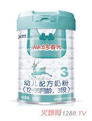 澳優(yōu)能立多睿優(yōu)幼兒配方奶粉（12-36月齡，3段）