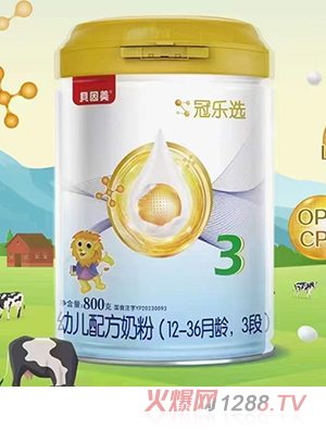 貝因美冠樂(lè)選幼兒配方奶粉（12-36月齡，3段）