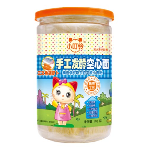 小叮鈴手工發(fā)酵空心面三文魚胡蘿卜