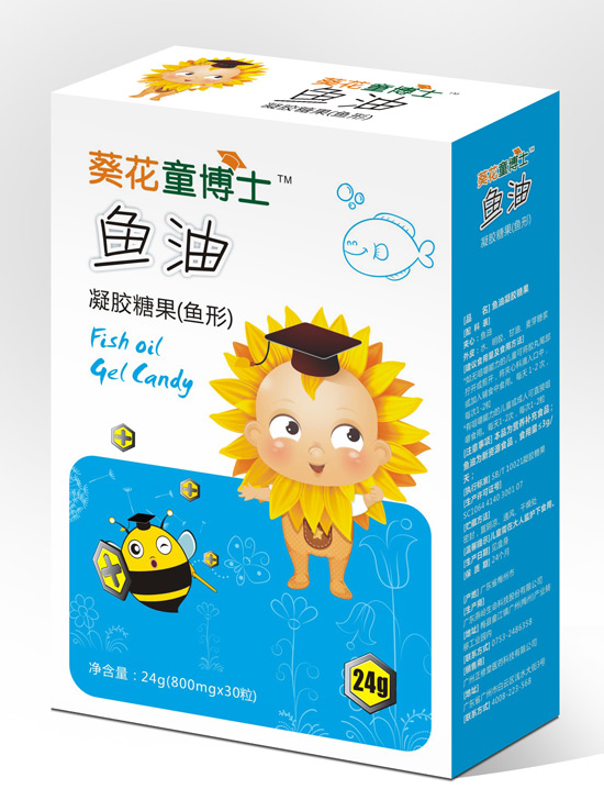 葵花童博士魚(yú)油凝膠糖果