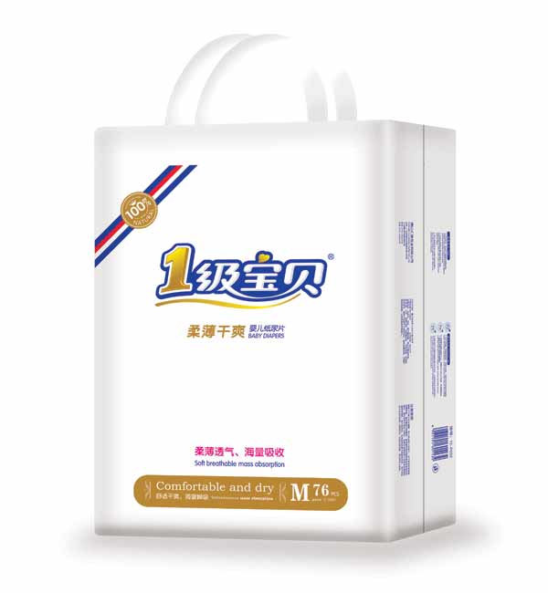 1級(jí)寶貝柔薄干爽大包尿片M76