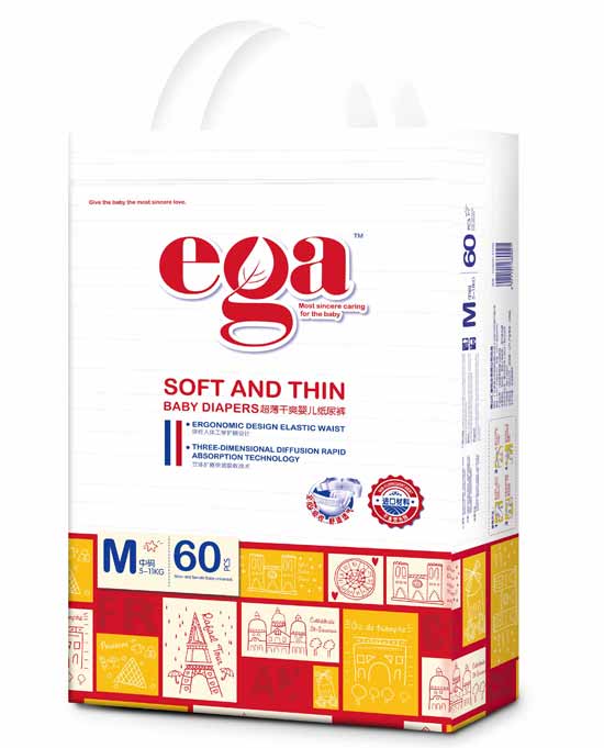 嬰姿雅柔薄干爽嬰兒紙尿褲大包M60