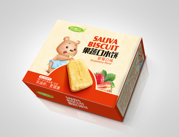 倍思貝草莓味果蔬口水餅32克