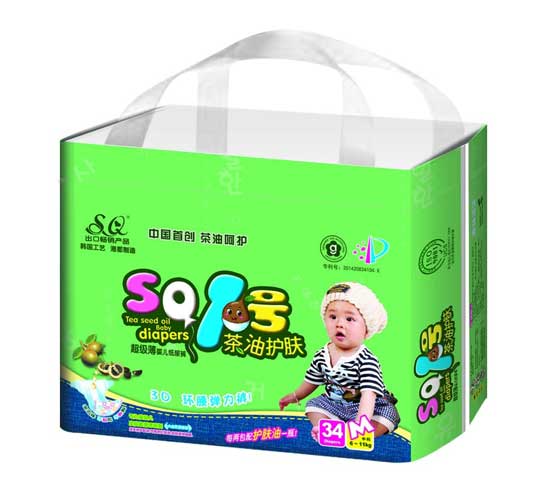 SQ1號(hào)茶油護(hù)膚嬰兒紙尿褲M碼