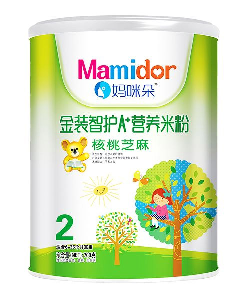 媽咪朵智護(hù)核桃芝麻A+營養(yǎng)米粉(聽裝)