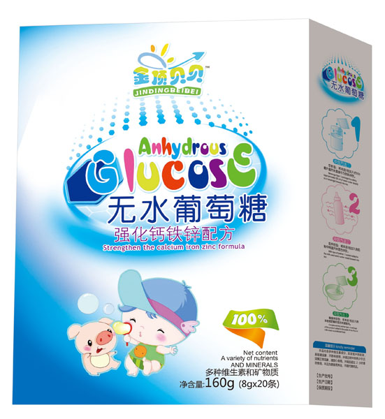 金頂貝貝強(qiáng)化鈣鐵鋅配方無(wú)水葡萄糖盒裝
