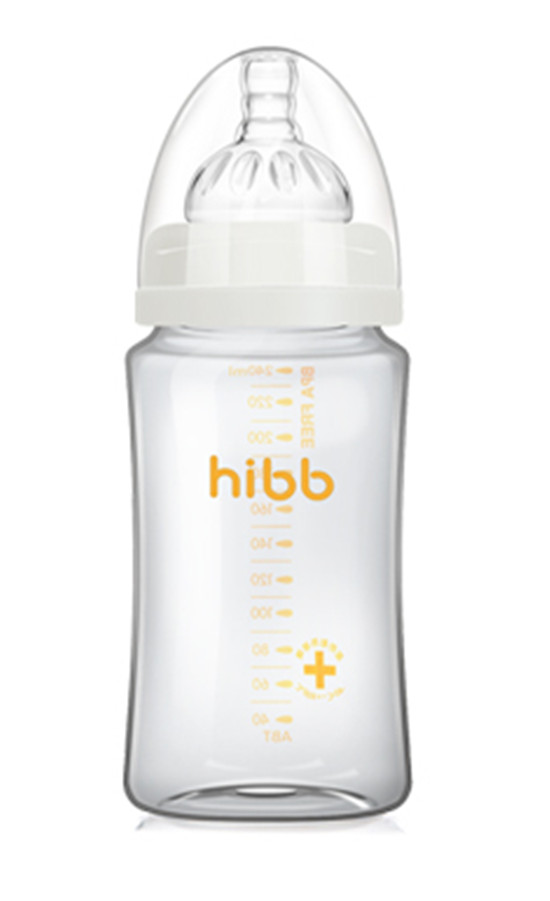 浩一貝貝寬口玻璃奶瓶白色240ml