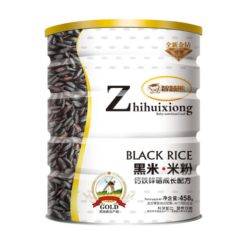 智慧熊鈣鐵鋅硒成長(zhǎng)配方黑米米粉聽(tīng)裝